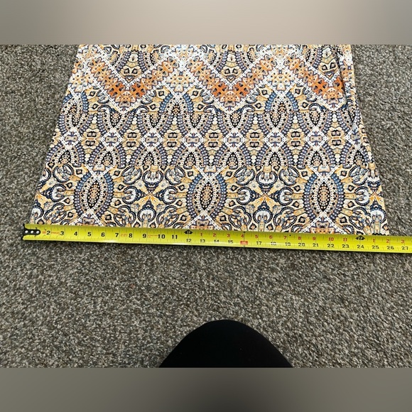 Cynthia Rowley Long Pull on Skirt Blue Orange White Print Size Small - Picture 4 of 5